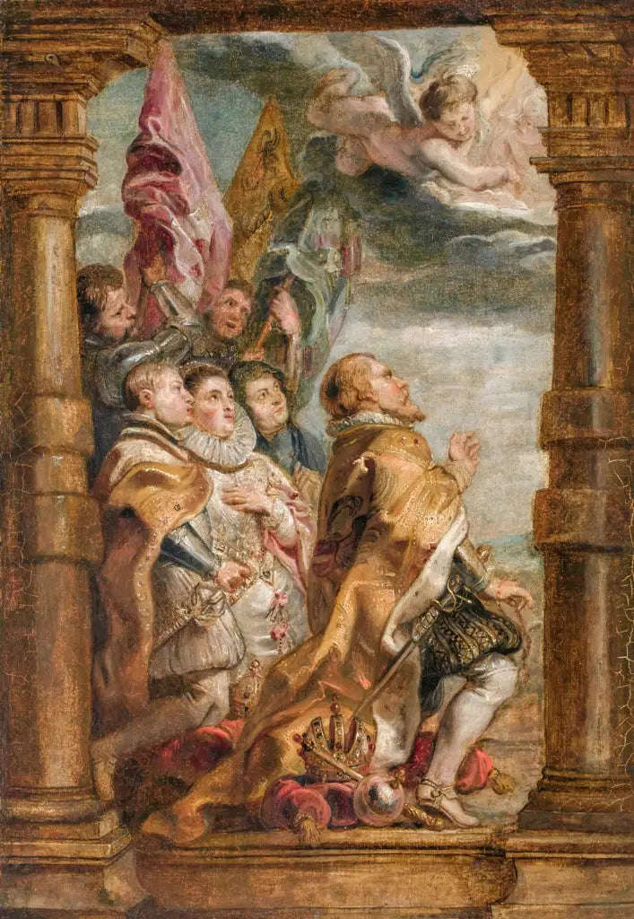 La hiérarchie séculière dans l'adoration - Peter Paul Rubens image 1 reproduction d’œuvre d’art à l’huile