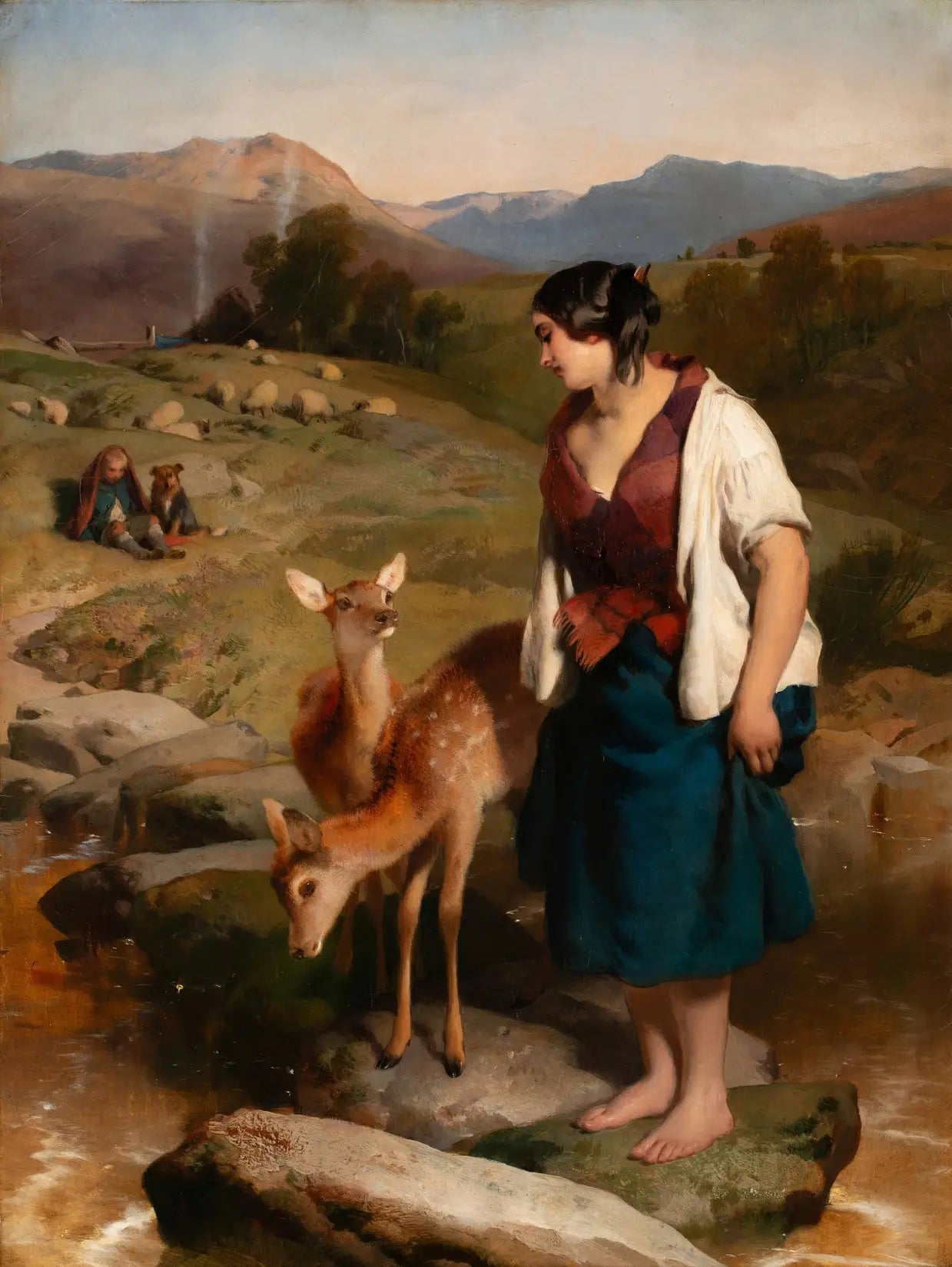 La Highland Lassie - Edwin Henry Landseer - Alpha Reproduction