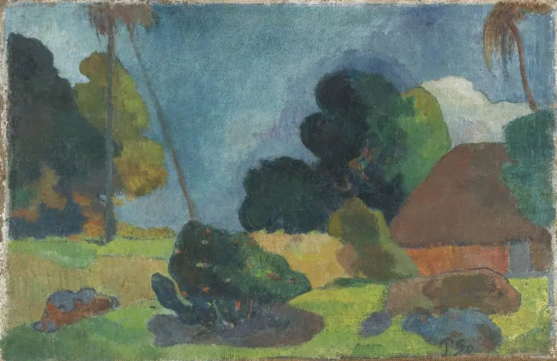 La Hutte sous les palmiers - Paul Gauguin