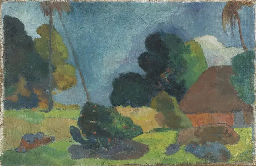 La Hutte sous les palmiers - Paul Gauguin