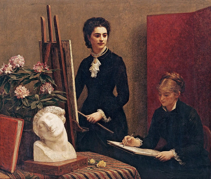 La leçon de dessin dans l'atelier - Henri Fantin-Latour