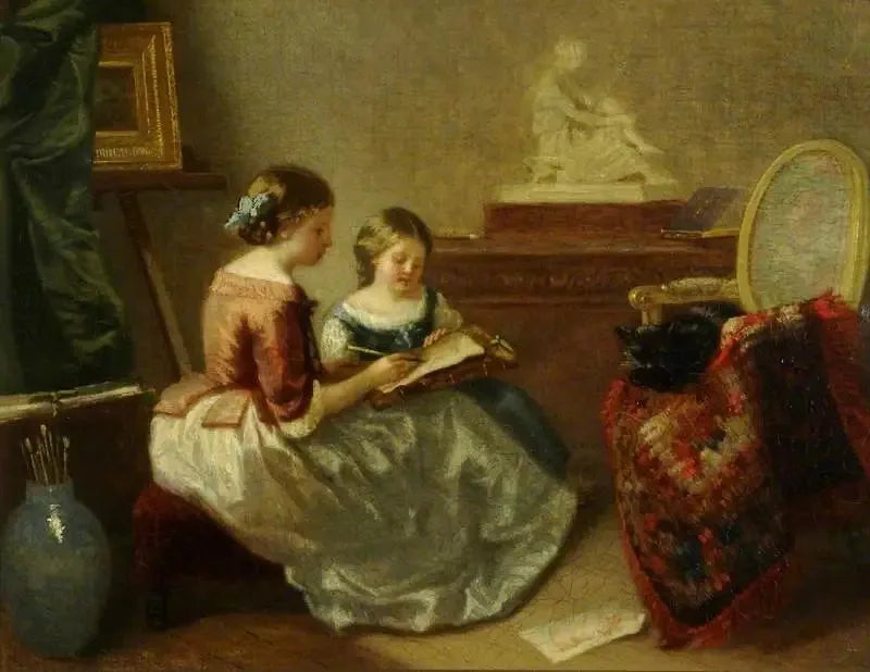 La leçon de dessin - Jean-Honoré Fragonard