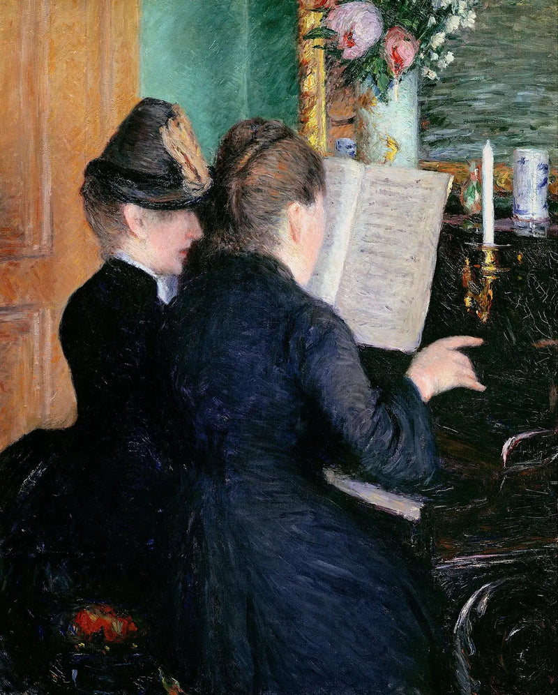 La Leçon de piano - Gustave Caillebotte