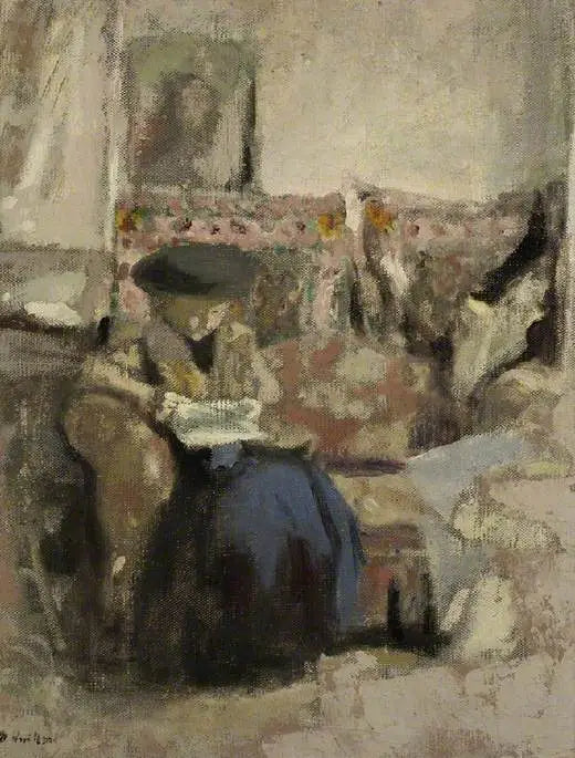 La Liseuse au coussin - Édouard Vuillard
