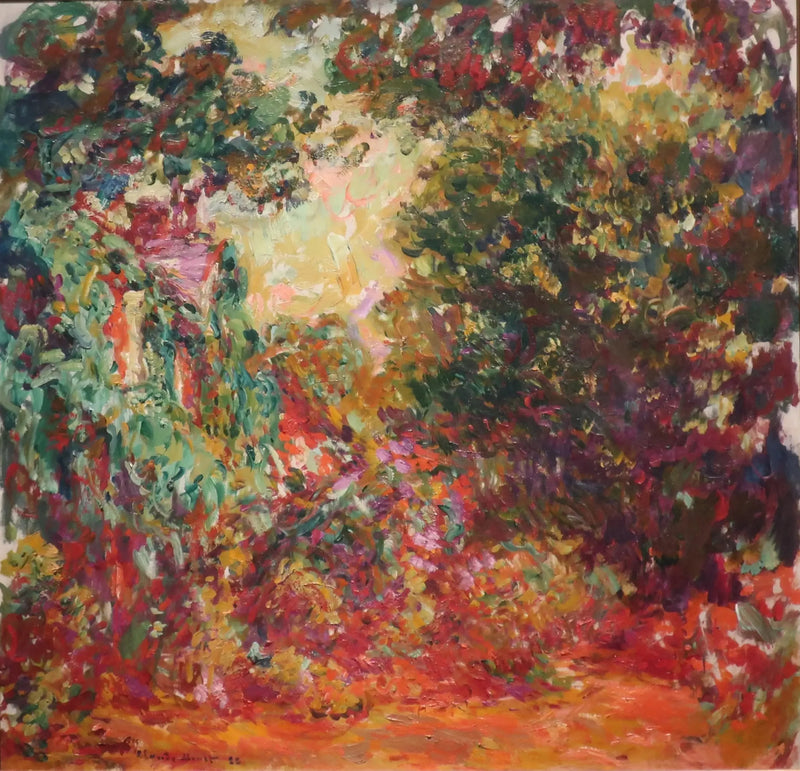 La maison de l'artiste vue du jardin aux roses - Claude Monet