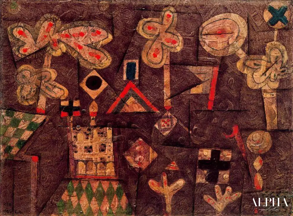 La maison en pain d'épice - Paul Klee - Reproductions de tableaux et peintures haut de gamme