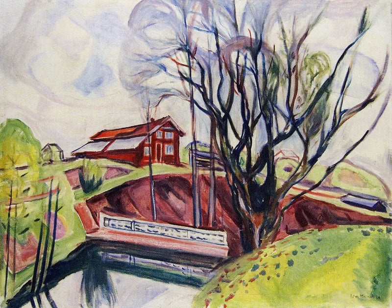 La Maison rouge - Edvard Munch