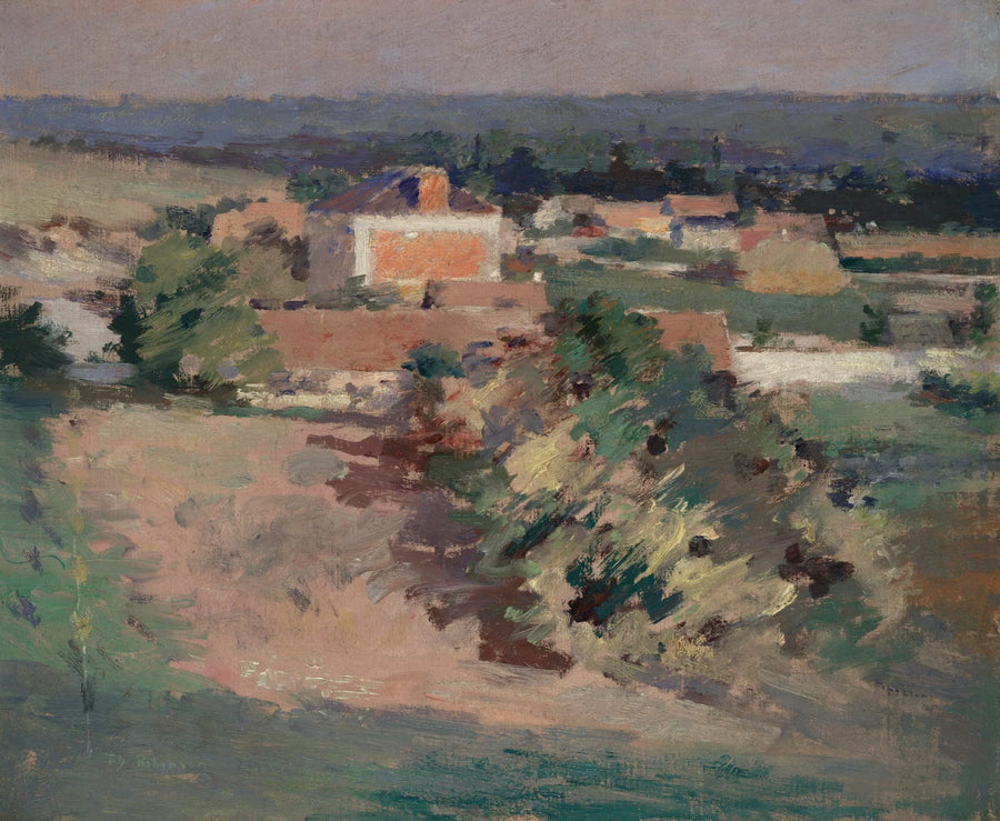 La Maison Rouge - Theodore Robinson image 1 reproduction de peinture à l’huile