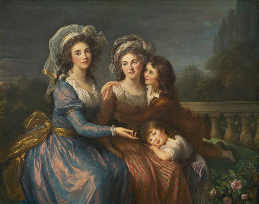 La marquise de Pezay et la marquise de Rougé avec ses fils Alexis et Adrien - Élisabeth Vigée Le Brun
