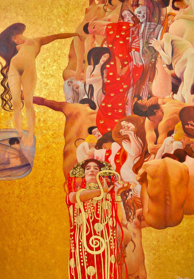 La Médecine – Une Œuvre Réimaginée de Gustav Klimt par Master Apollon | 180 x 270 cm