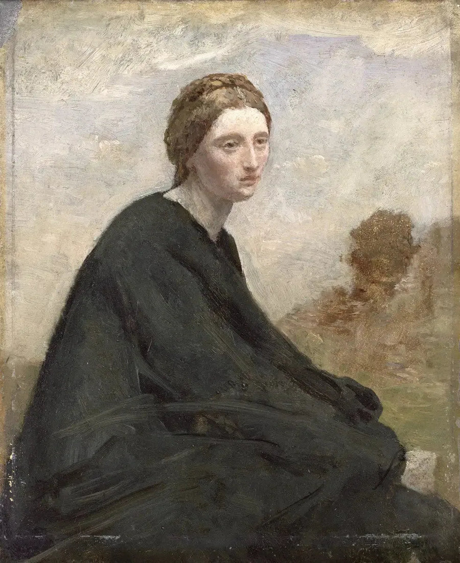 La méditation - Jean-Baptiste Camille Corot