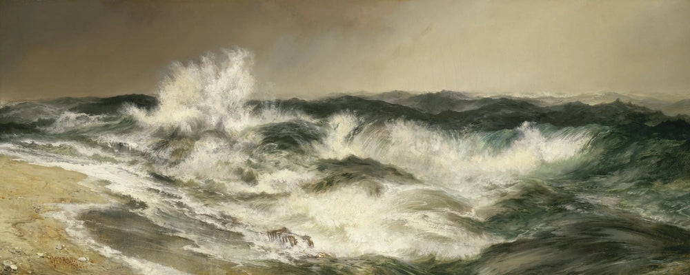 La mer qui résonne beaucoup - Thomas Moran image 1 reproduction de peinture à l’huile