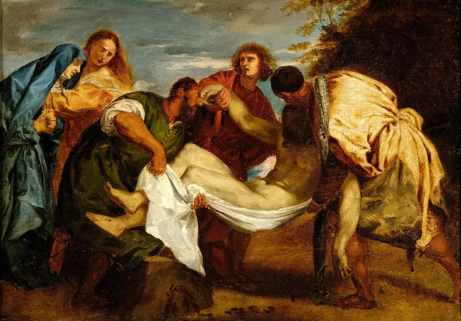 La Mise au tombeau d'après Titien - Eugène Delacroix
