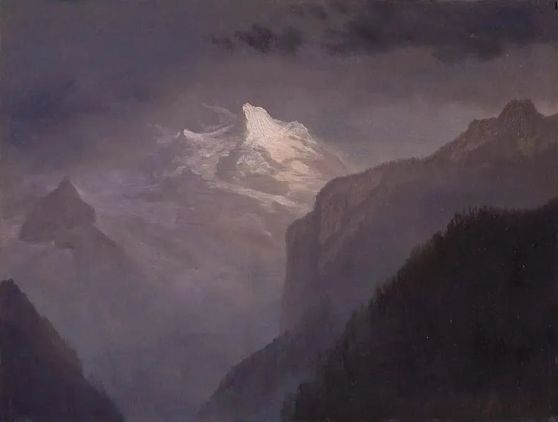 La montagne enneigée - Albert Bierstadt