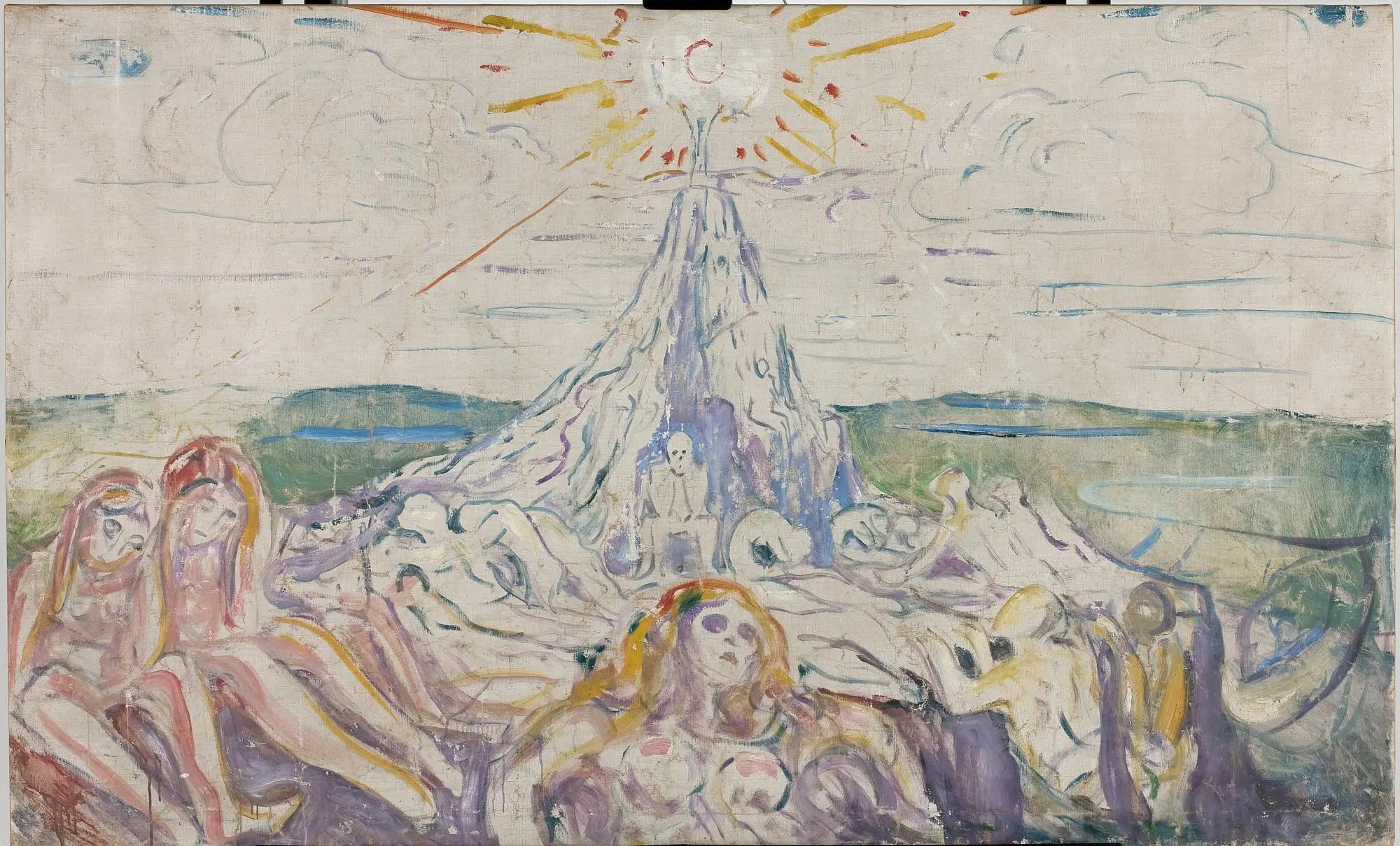 Reproduction du tableau « La Montagne humaine - Edvard Munch » par Alpha Reproduction en peinture à l’huile