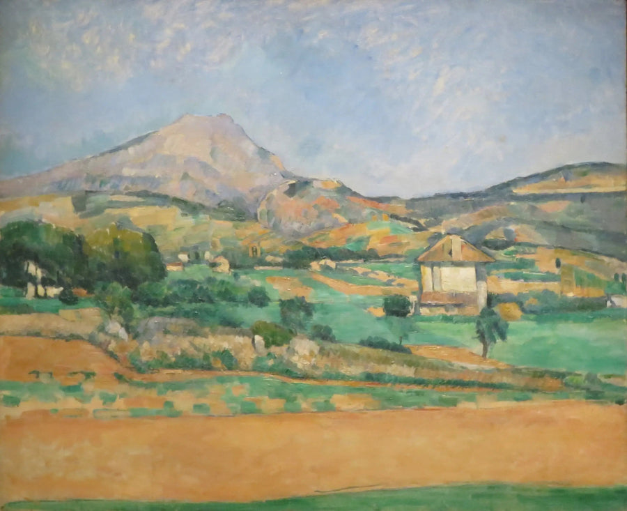 La Montagne Sainte-Victoire vue du chemin de Valcros (et la bastide La Générale) - Paul Cézanne