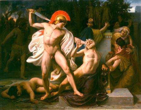 La Mort de Priam - Léon Perrault image 1 reproduction réalisée par Alpha Reproduction