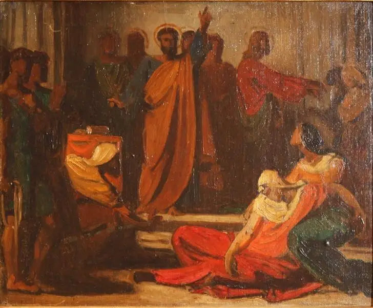 La Mort de Saphira - Léon Bonnat