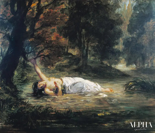 La Mort d'Ophélie - Eugène Delacroix - Reproductions de tableaux et peintures haut de gamme