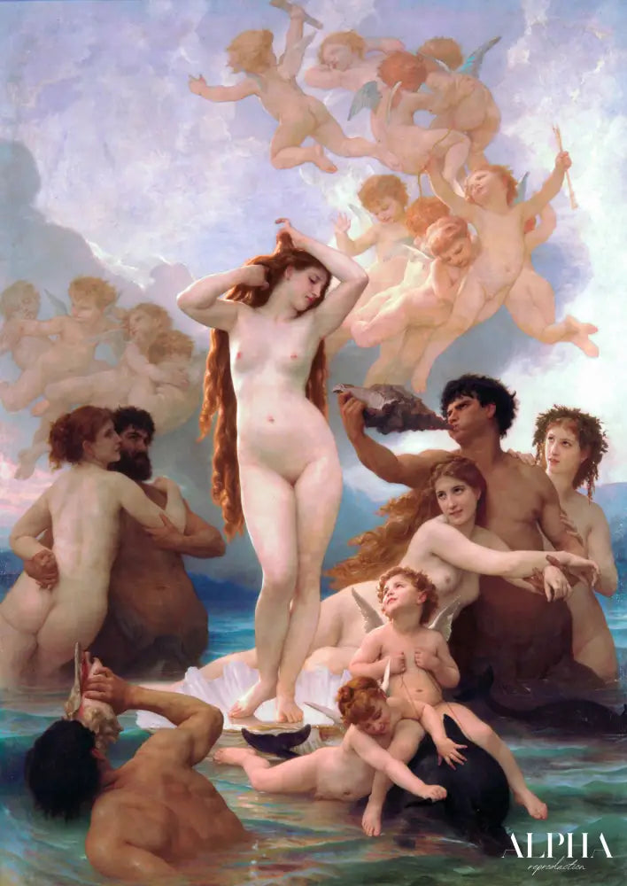 La Naissance de Vénus - William Bouguereau - Reproductions de tableaux et peintures haut de gamme