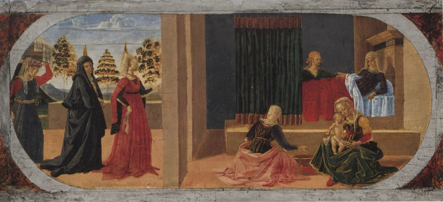 La Naissance de la Vierge - Pietro Perugino