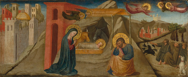 La Nativité et l'Annonciation aux bergers - Bicci di Lorenzo
