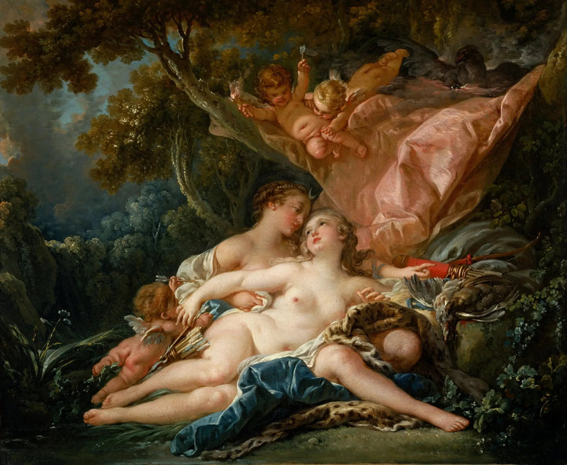 La Nymphe Callisto, séduite par Jupiter sous les traits de Diane - François Boucher