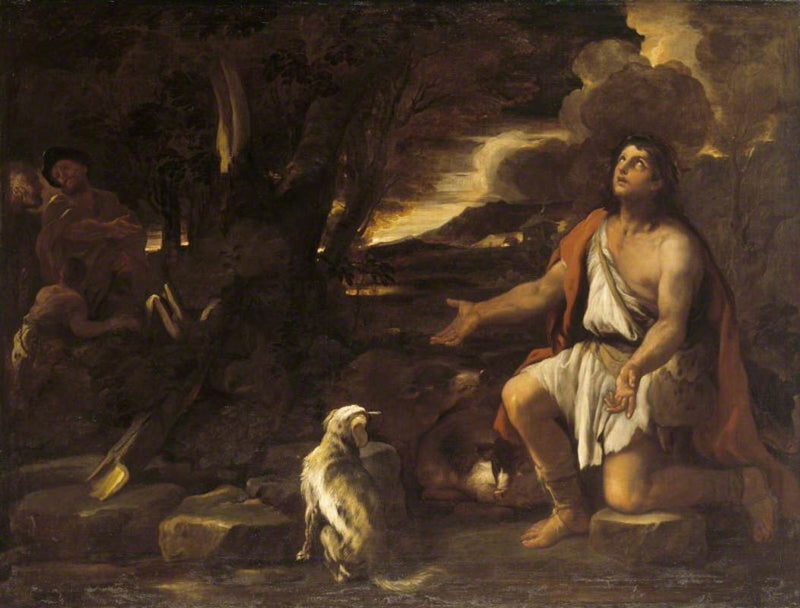 La parabole du fils prodigue : Le porcher repentant - Luca Giordano