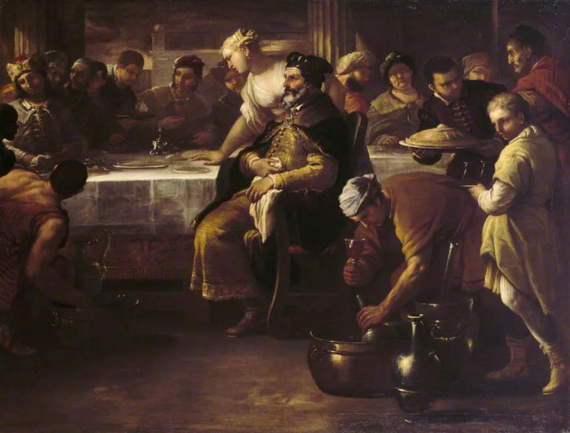 La parabole du fils prodigue : le veau gras - Luca Giordano
