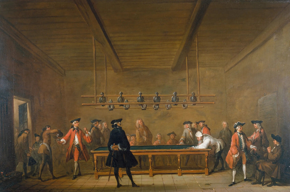 La Partie de billard - Jean Siméon Chardin image 1 copie de tableau peinte à la main