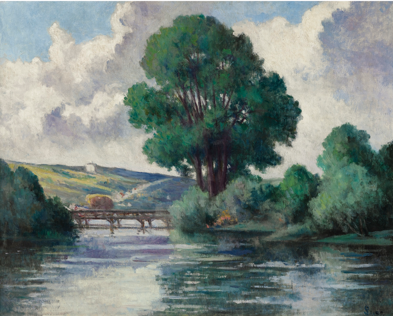 La passerelle d'Herville - Maximilien Luce