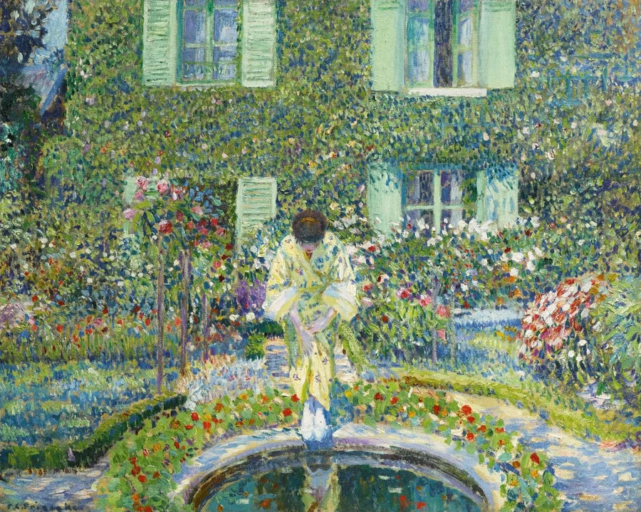 La piscine du jardin - Frederick Carl Frieseke