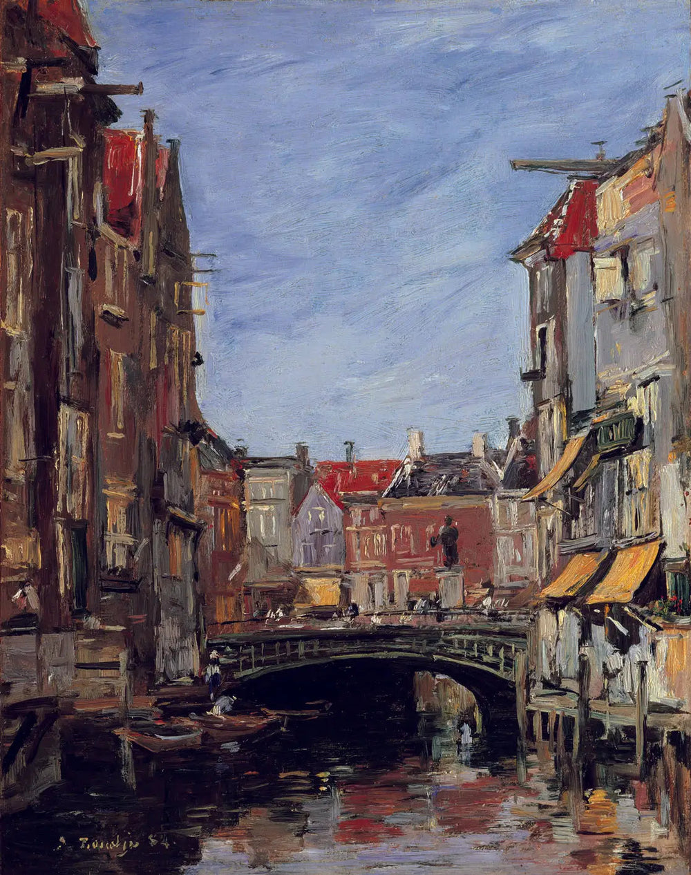 La place Ary Scheffer, Dordrecht - Eugène Boudin image 1 copie de tableau peinte à la main