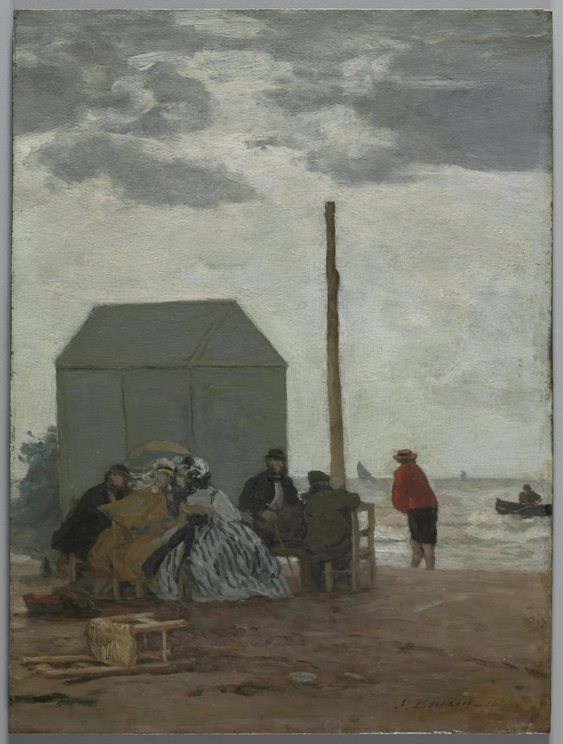 La plage à Deauville - Eugène Boudin