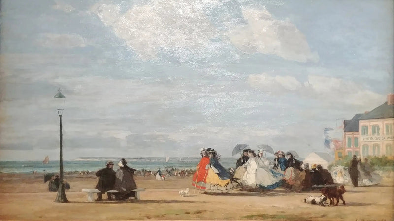 La Plage à Trouville - L'Impératrice Eugénie et sa Suite - Eugène Boudin