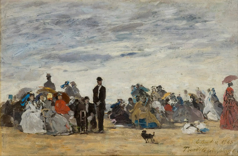 La Plage de Trouville - Eugène Boudin