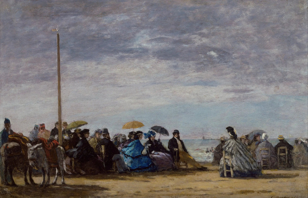 La Plage - Eugène Boudin image 1 reproduction de peinture à l’huile