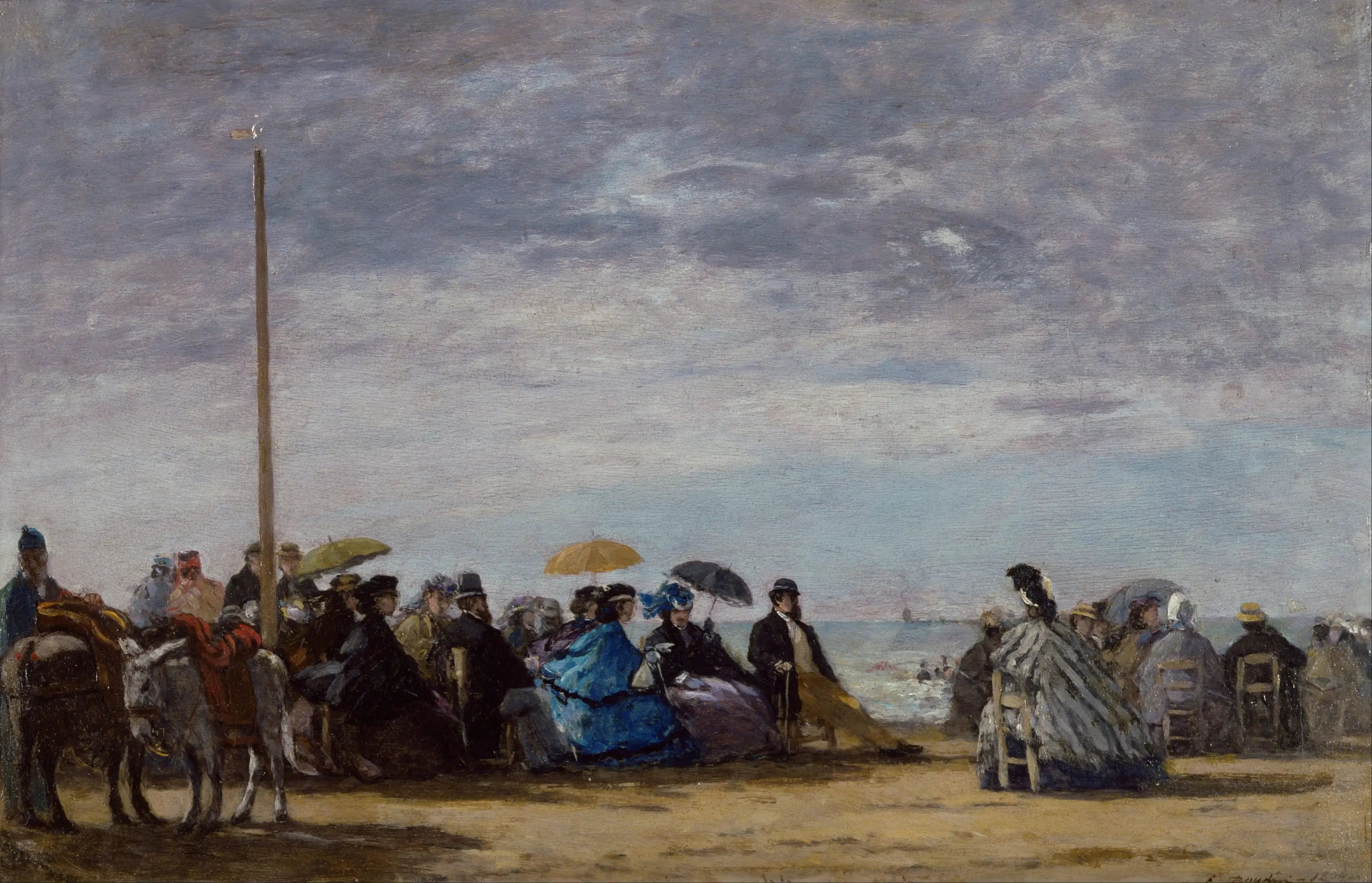 La Plage - Eugène Boudin image 1 reproduction de peinture à l’huile