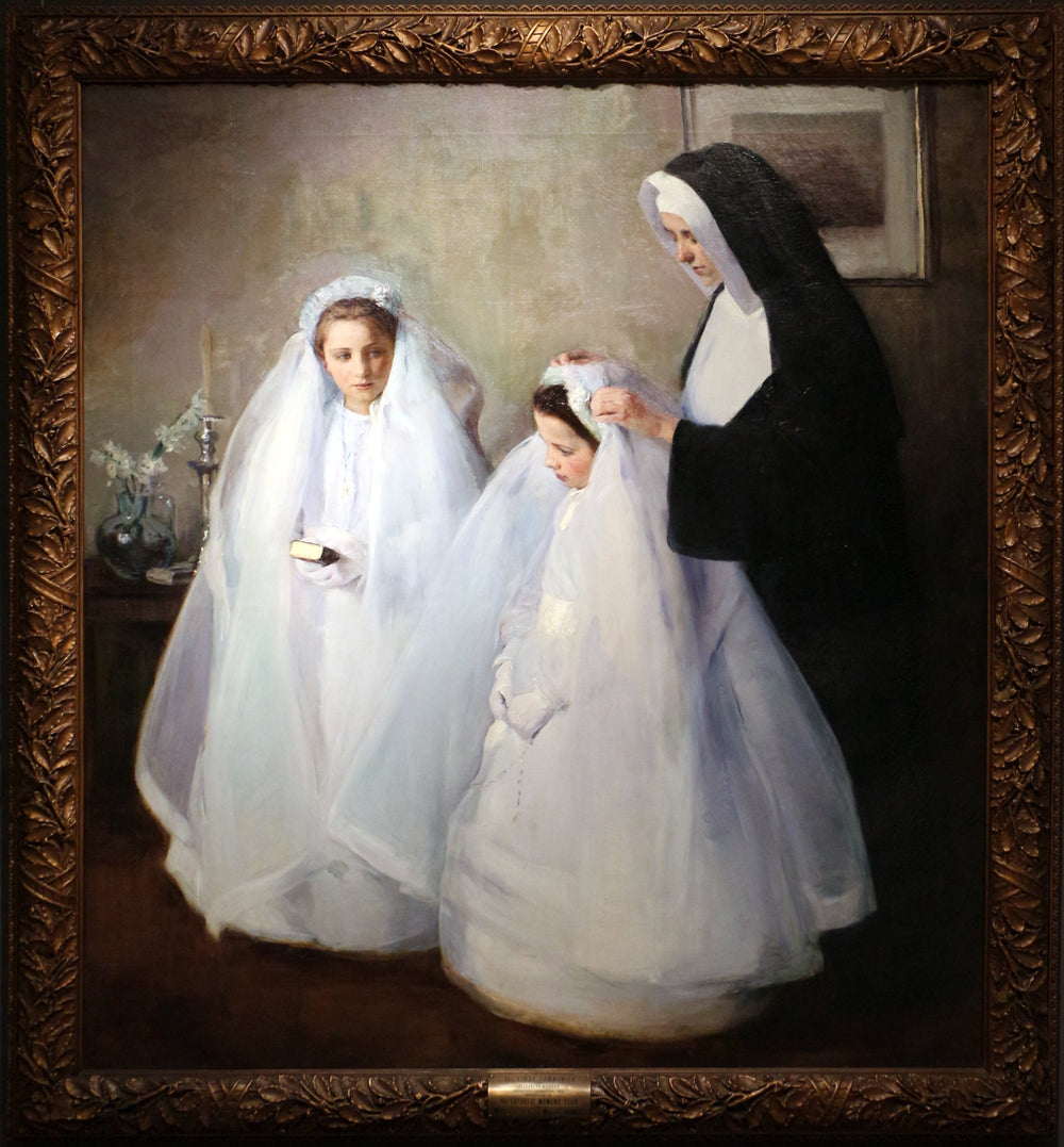 La Première communion - Elizabeth Nourse image 1 reproduction artisanale de tableau