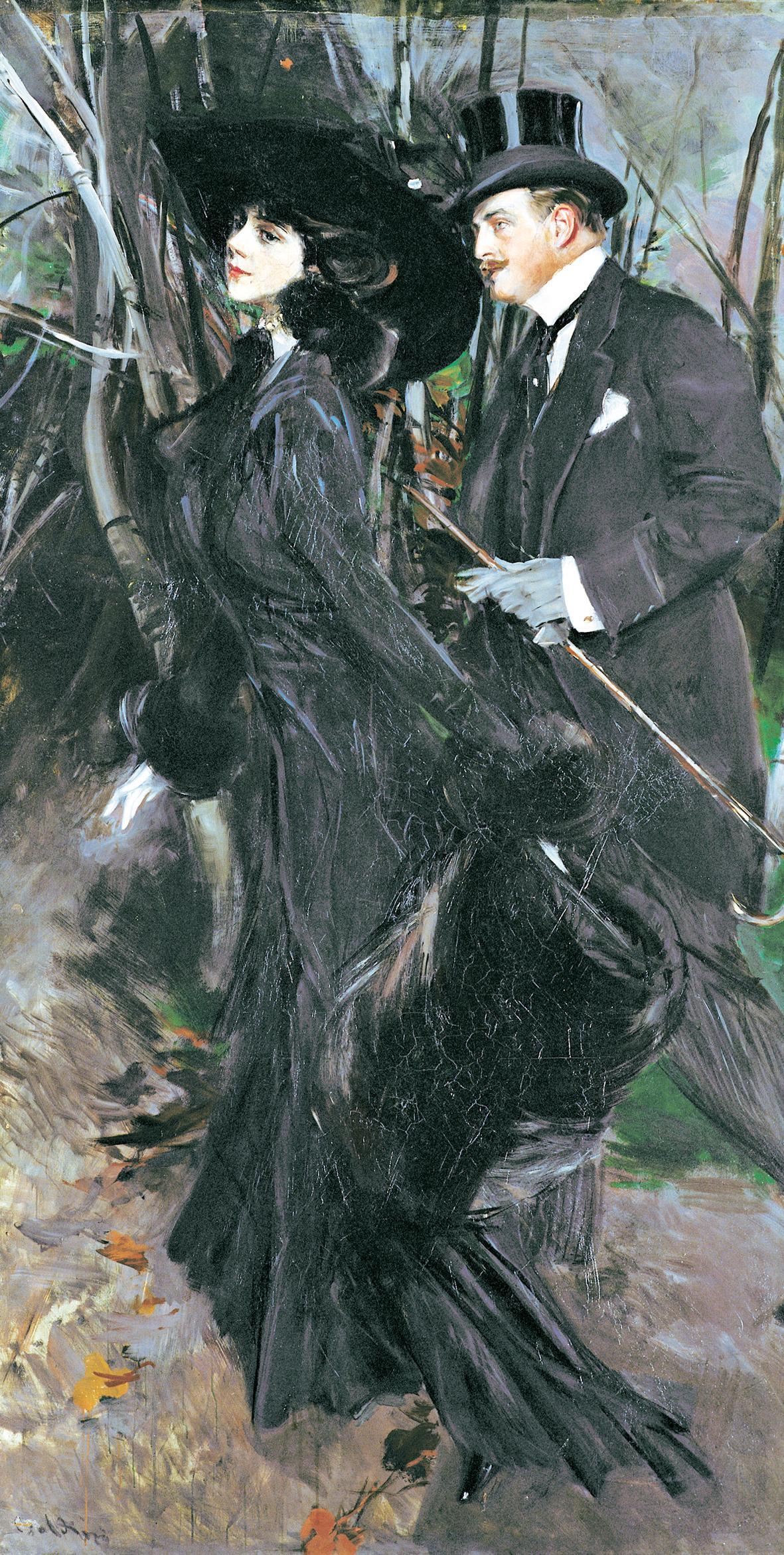 La Promenade au bois - Giovanni Boldini