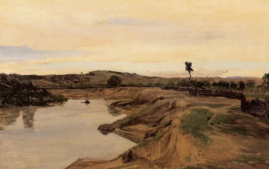 La Promenade de Poussin, campagne de Rome - Jean-Baptiste Camille Corot