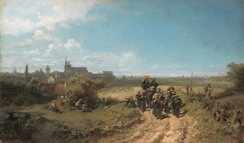 La promenade du couvent - Carl Spitzweg