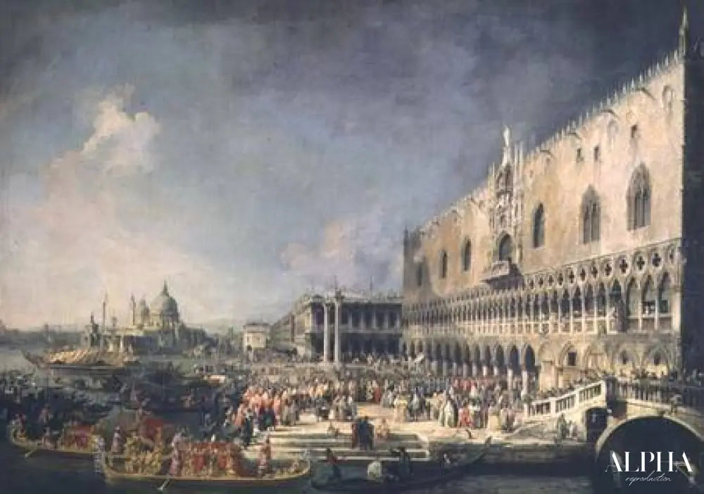 La réception de l'ambassadeur de France à Venise - Giovanni Antonio Canal - Reproductions de tableaux et peintures haut de gamme