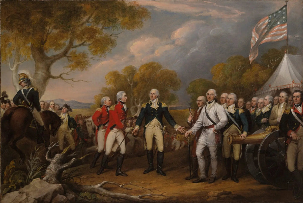 La reddition du général Burgoyne à Saratoga, le 16 octobre 1777 - John Trumbull image 1 reproduction artisanale de tableau