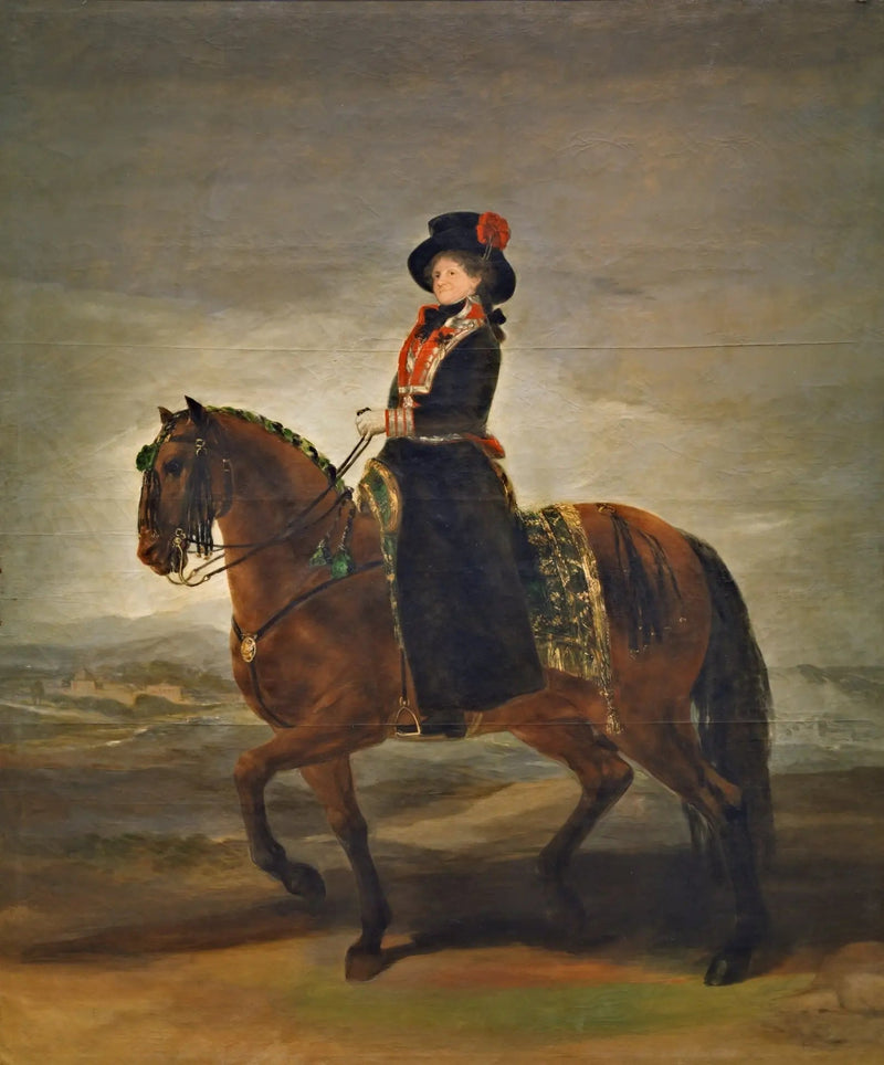 La reine María Luisa à cheval - Francisco de Goya