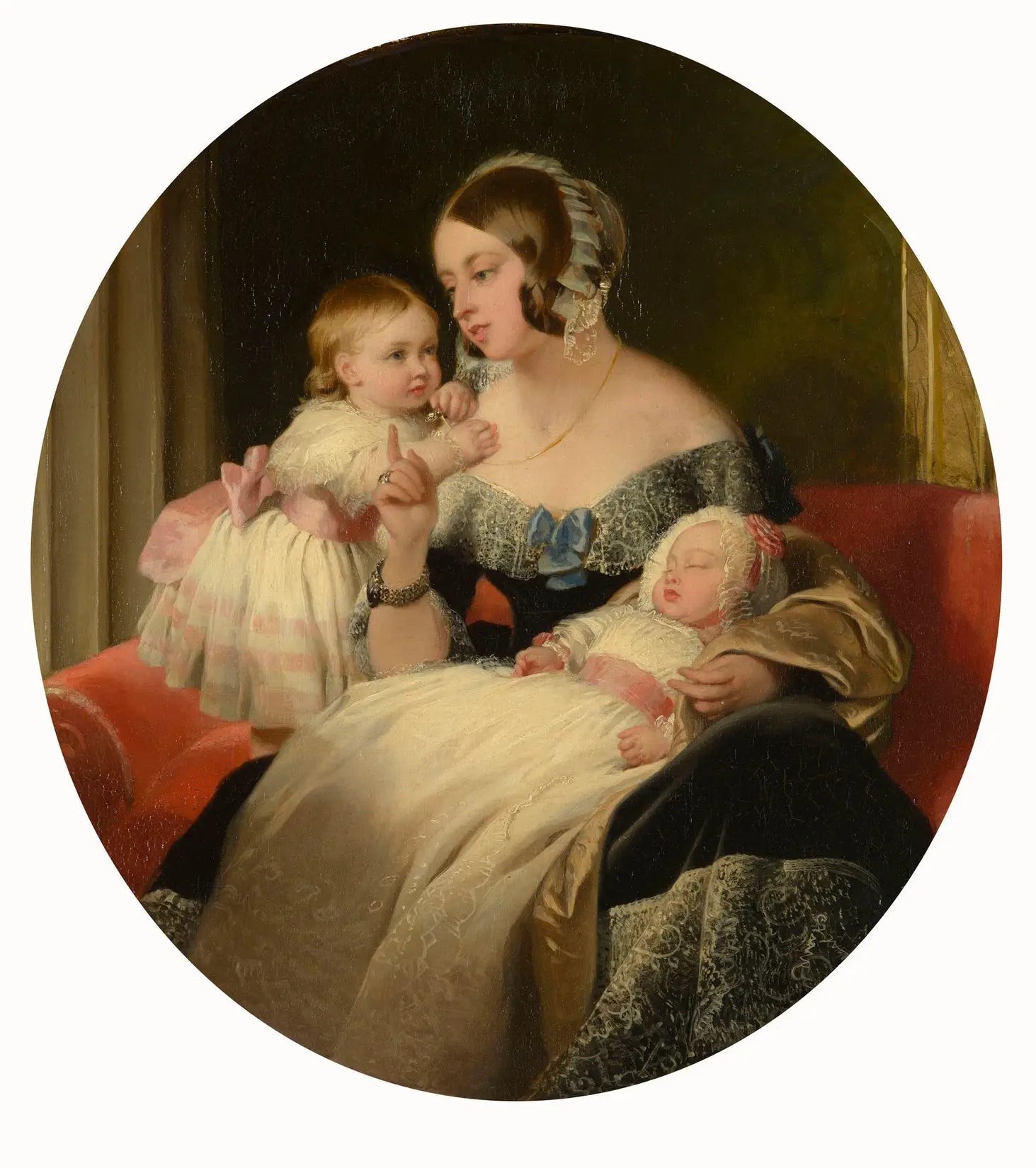 La reine Victoria avec la princesse royale et le prince de Galles - Edwin Henry Landseer - Alpha Reproduction