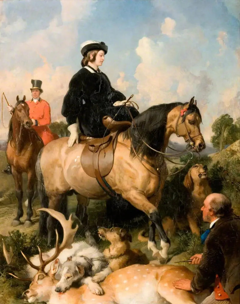 La reine Victoria dans le parc de Windsor - Edwin Henry Landseer