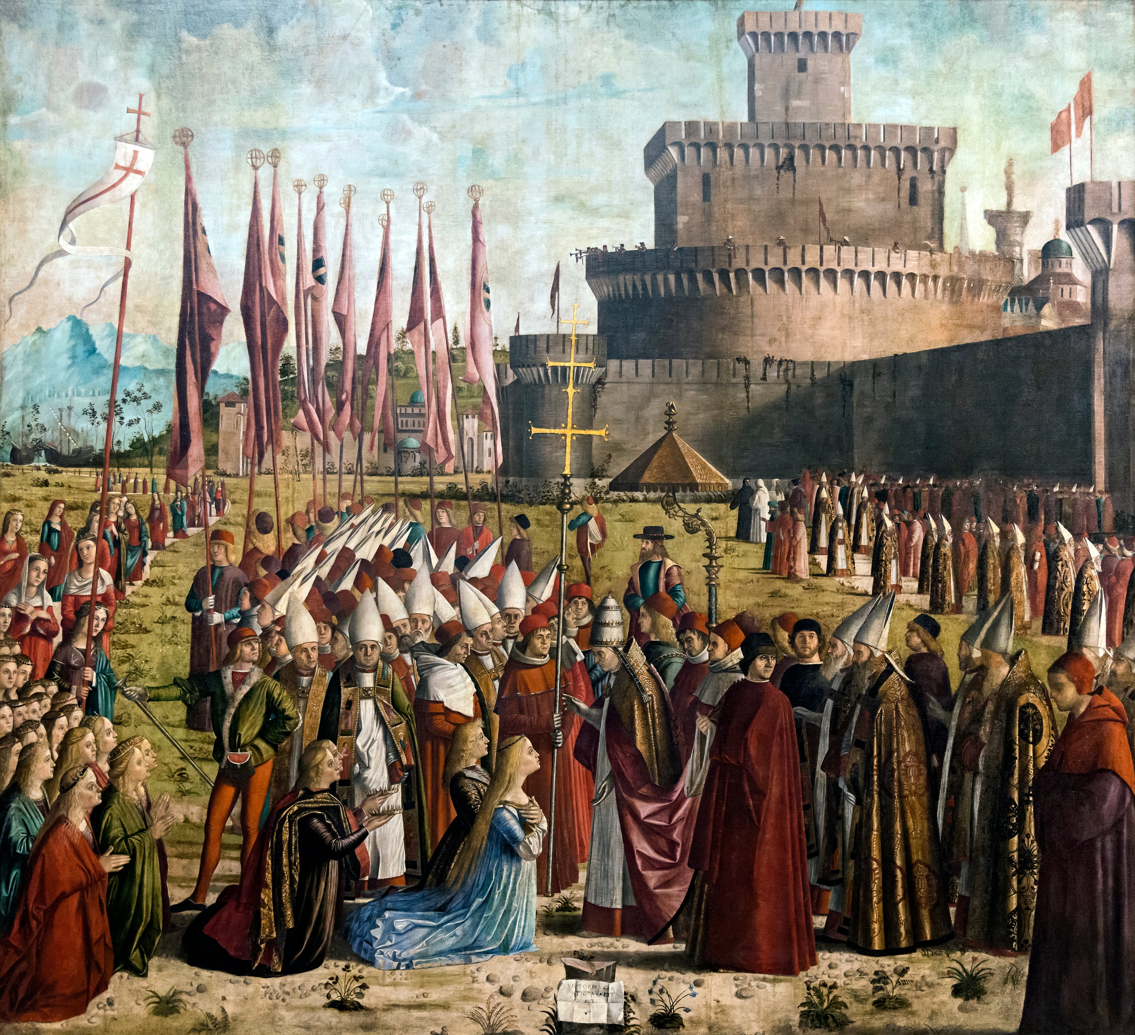 La Rencontre des pèlerins avec le pape Cyriaque - Vittore Carpaccio - Alpha Reproduction