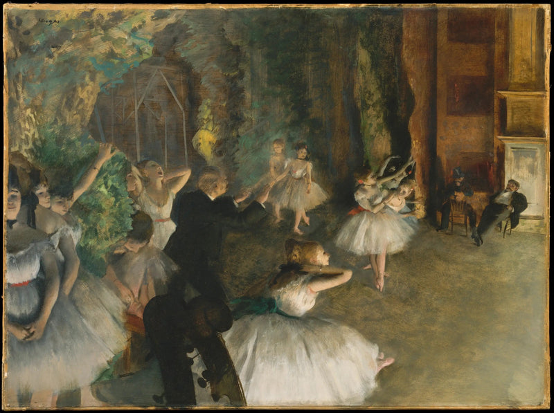 La répétition du ballet sur scène - Edgar Degas