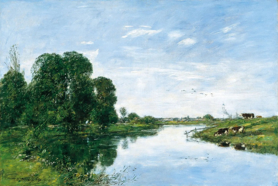 La rivière Touques à Saint-Arnoult - Eugène Boudin